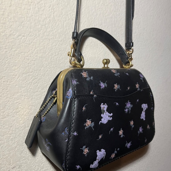 Coach Dalmatian frame bag navy purple and gold - Picture 2 of 10